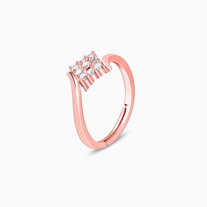 Rose Gold Square Cluster Ring