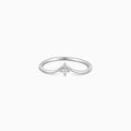 Silver Sparkling V Ring