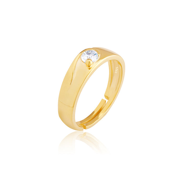 Golden Romantic Couple Rings