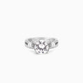 Silver Zircon Studded Ring