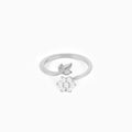 Silver Flower Girl Ring