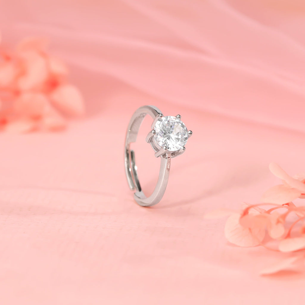 Silver Zircon Vintage Ring