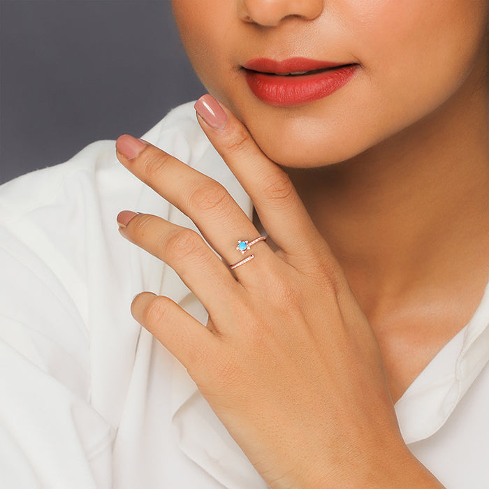 Rose Gold Aquatic Ring