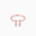 Rose Gold Zircon Quartet Ring