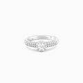 Silver Zircon Studded Grace Ring