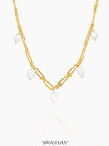 Ramya Pearl Charms 18K Gold Plated Necklace