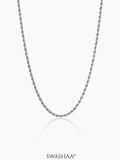 Rope Twisted Texture Silver Women's Chain