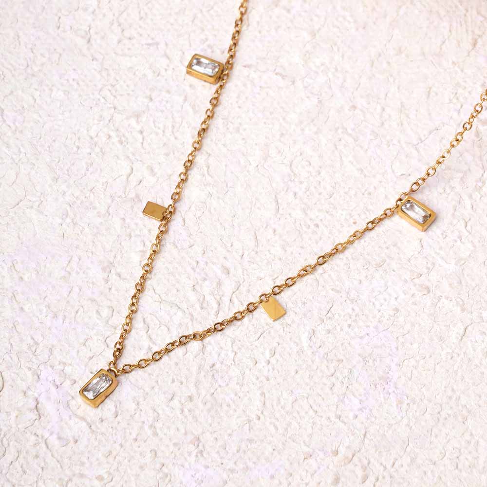 Star Drop Layered Necklace - 3