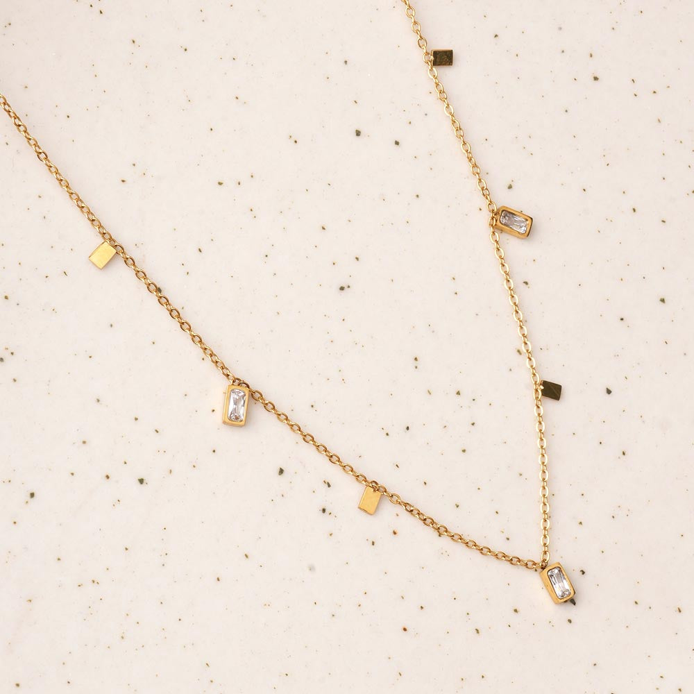Star Drop Layered Necklace - 1