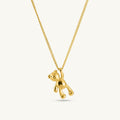 Gold Teddy Bear Pendant Necklace