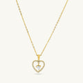 Glitz Knot Halo Heart Pendant Necklace