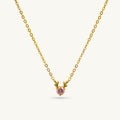 Crescent Star Pink Gem Pendant