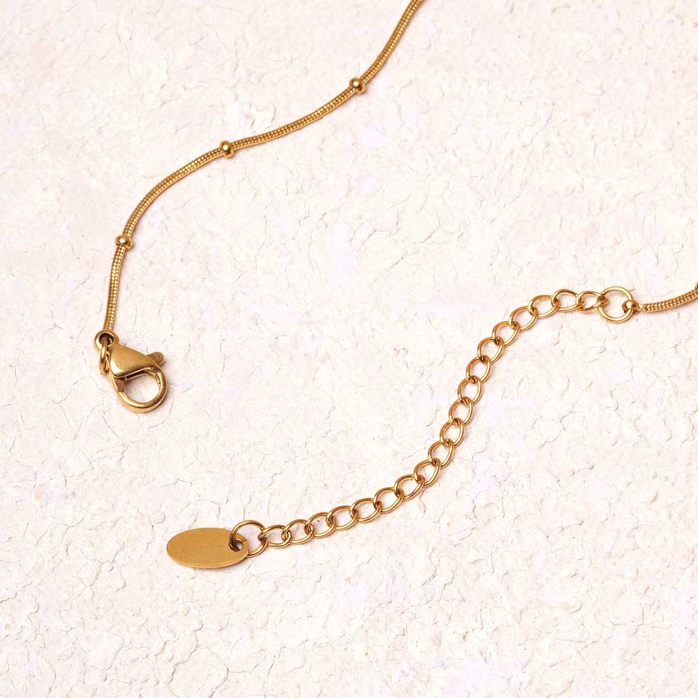 Minimalist Gold Barrel Pendant Necklace - 3