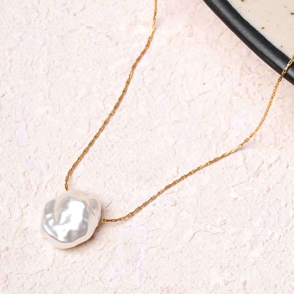 Pearl Sphere Drop Pendant Necklace - 3 