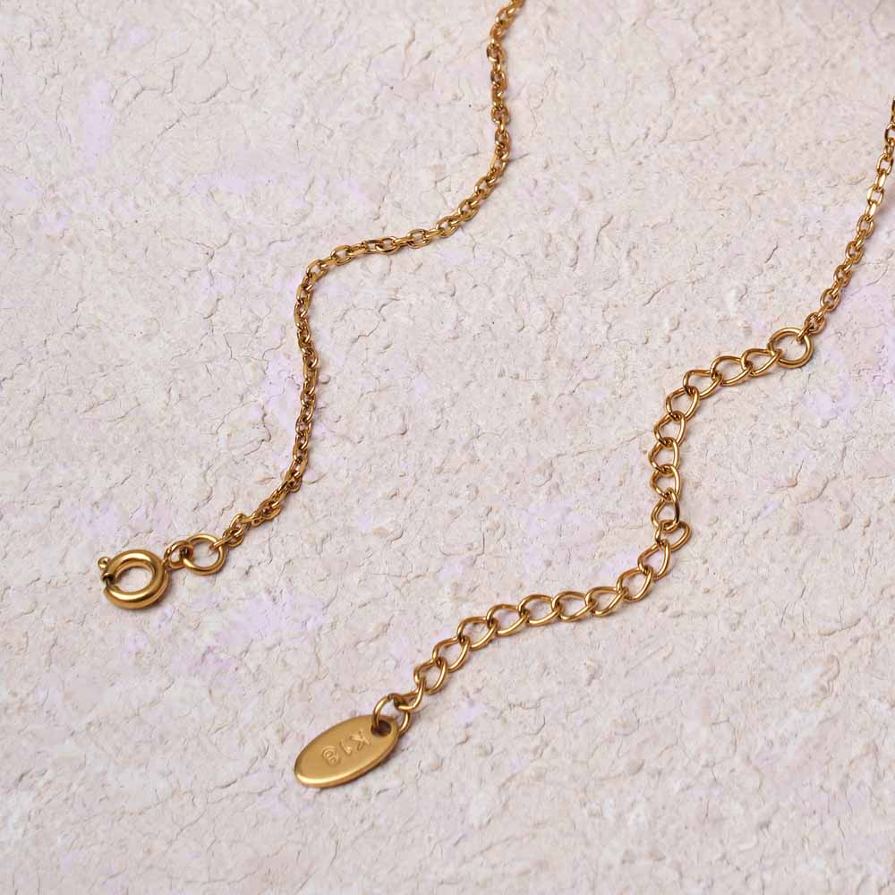 Dainty Bloom Frame Pendant Necklace - 4