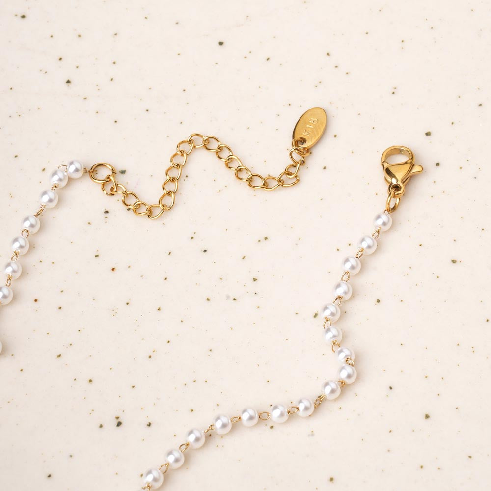 Timeless Beauty Pearl Chain Necklace - 1