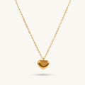 Golden Matte Heart Pendant