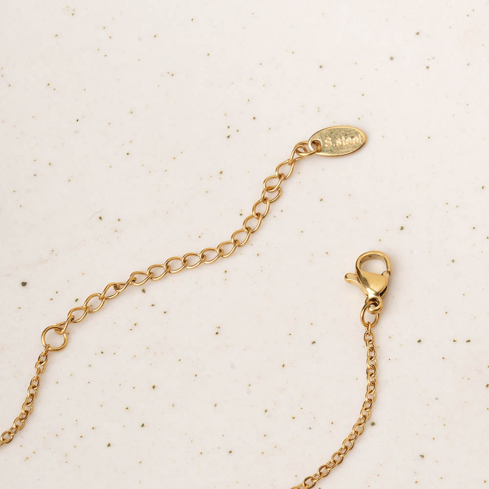 Golden Matte Heart Pendant - 3