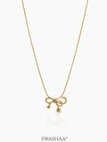 Selina Bow Charm Necklace - Swashaa