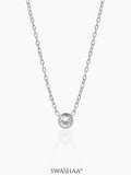 Sitara Solitaire Diamond Charm Silver Necklace