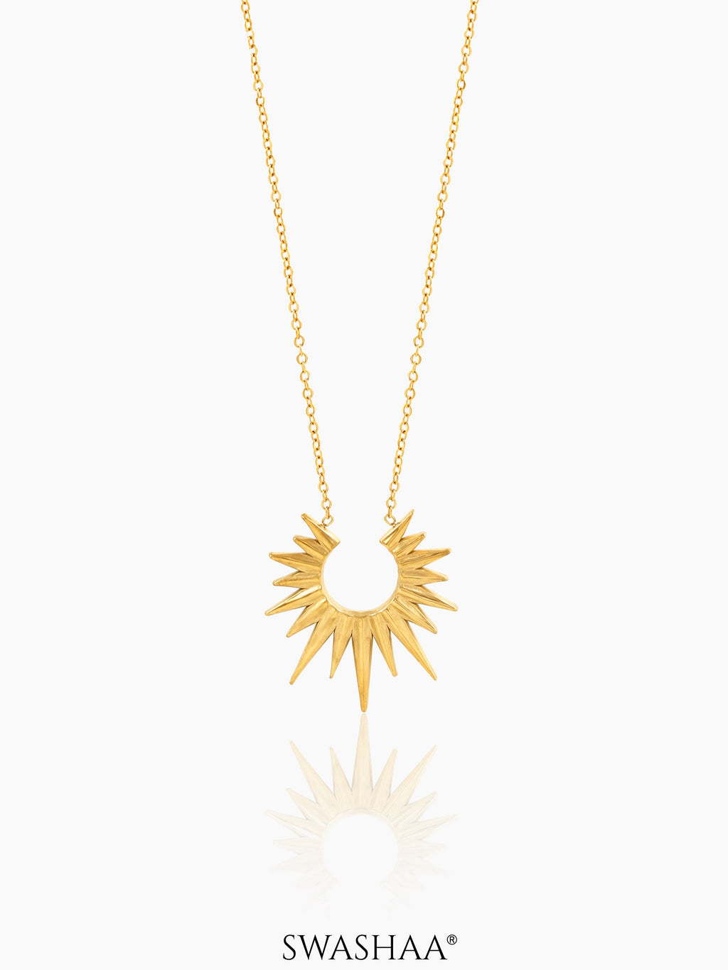 Suri Sunburst Charm 18K Gold Plated Necklace