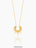 Suri Sunburst Charm 18K Gold Plated Necklace