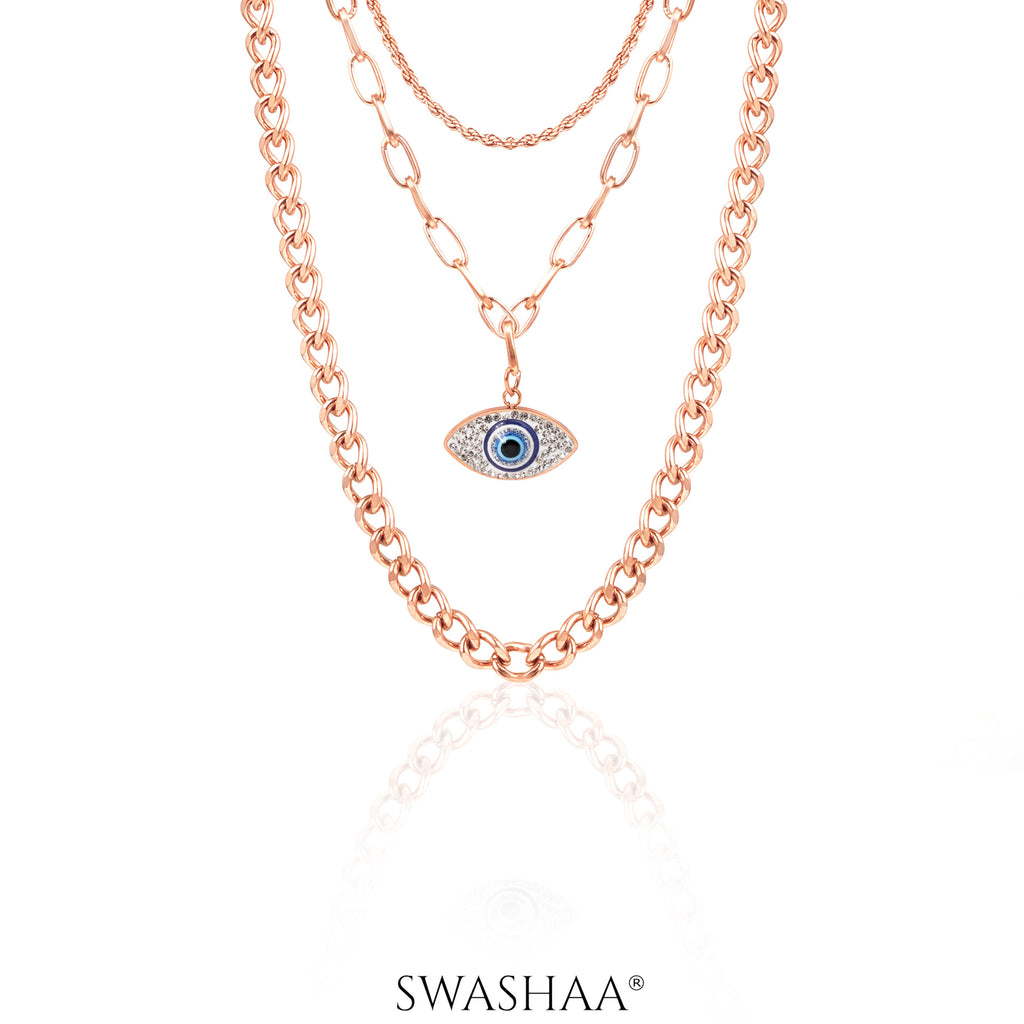 Sydney Rosegold Plated Necklace - Swashaa