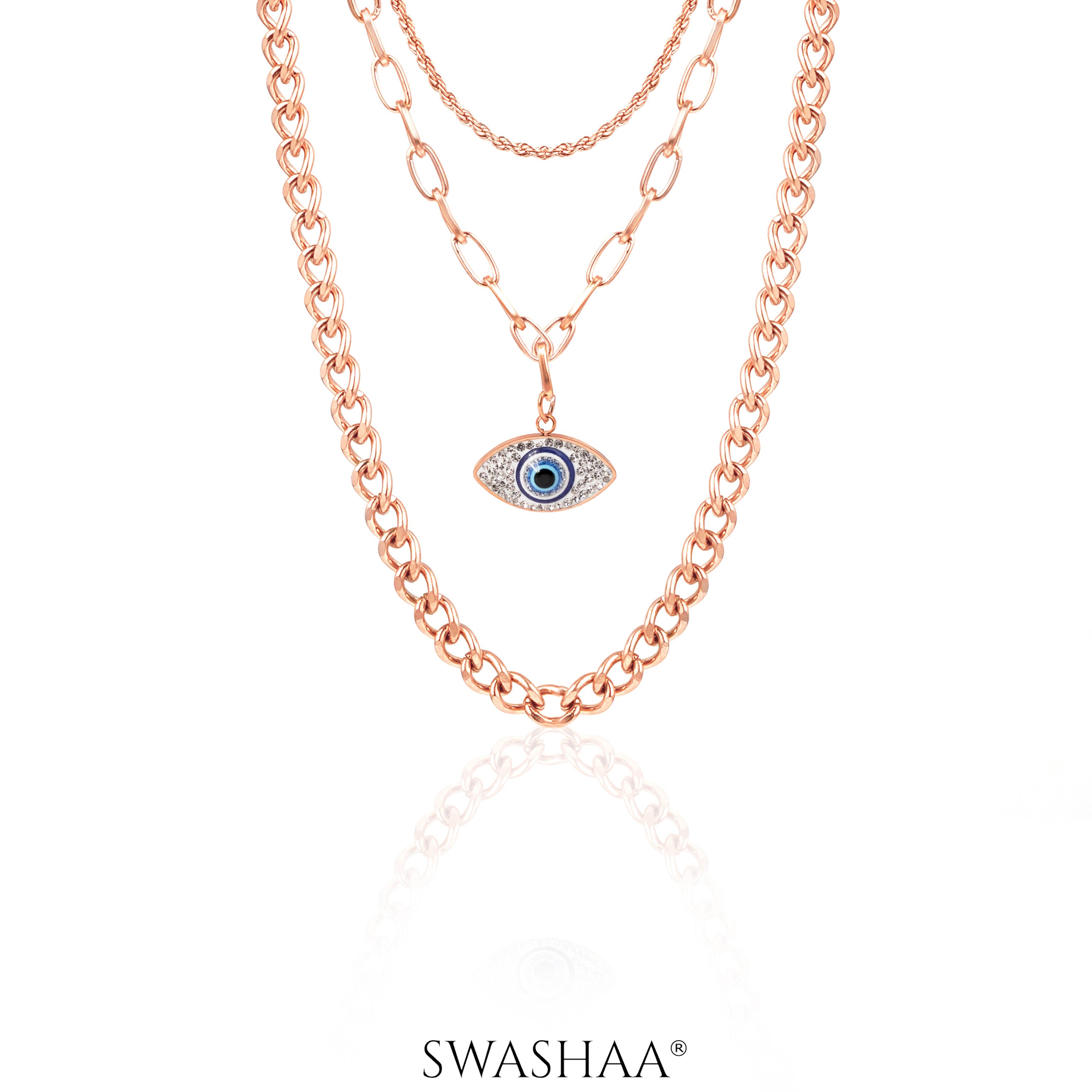 Sydney Rosegold Plated Necklace - Swashaa