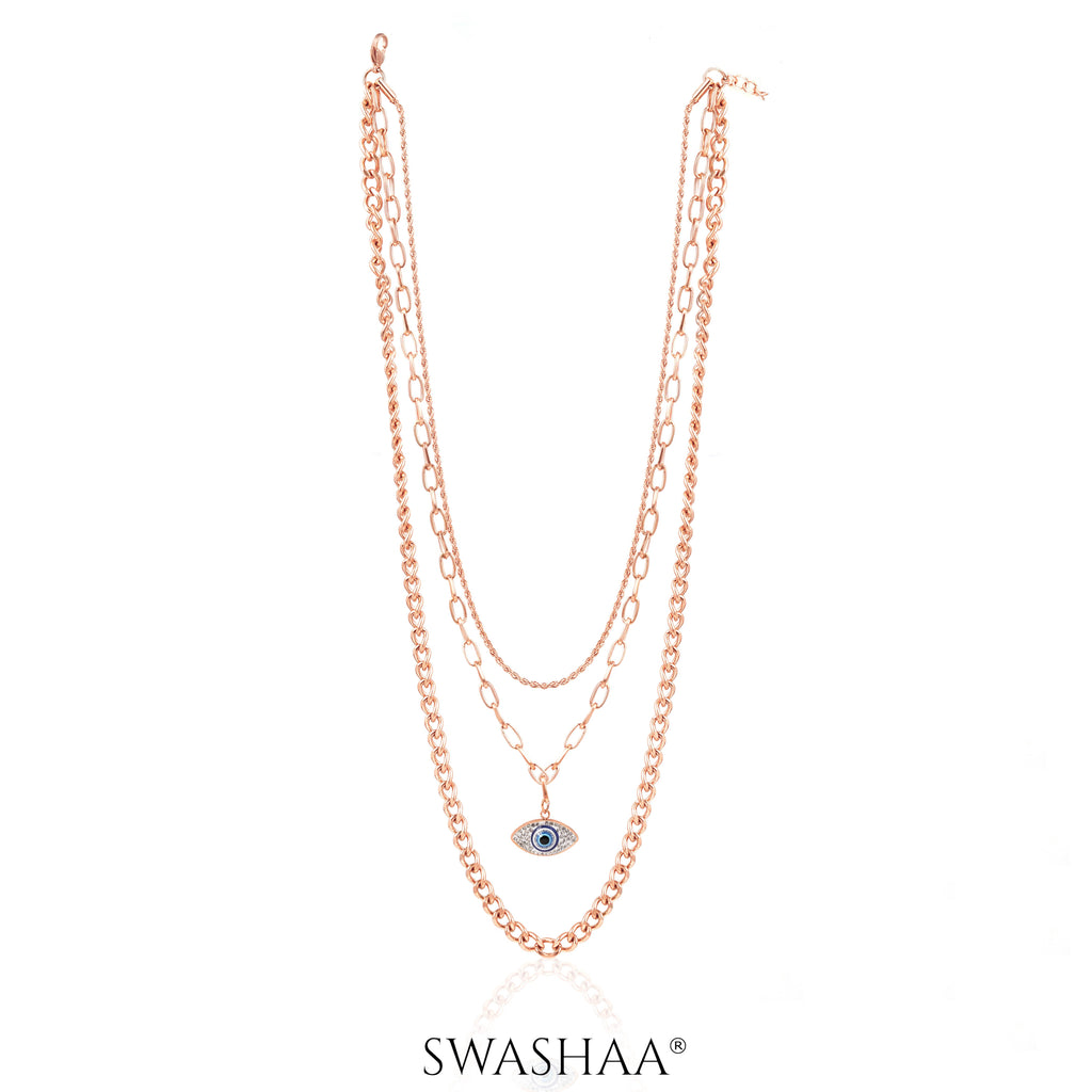 Sydney Rosegold Plated Necklace - Swashaa