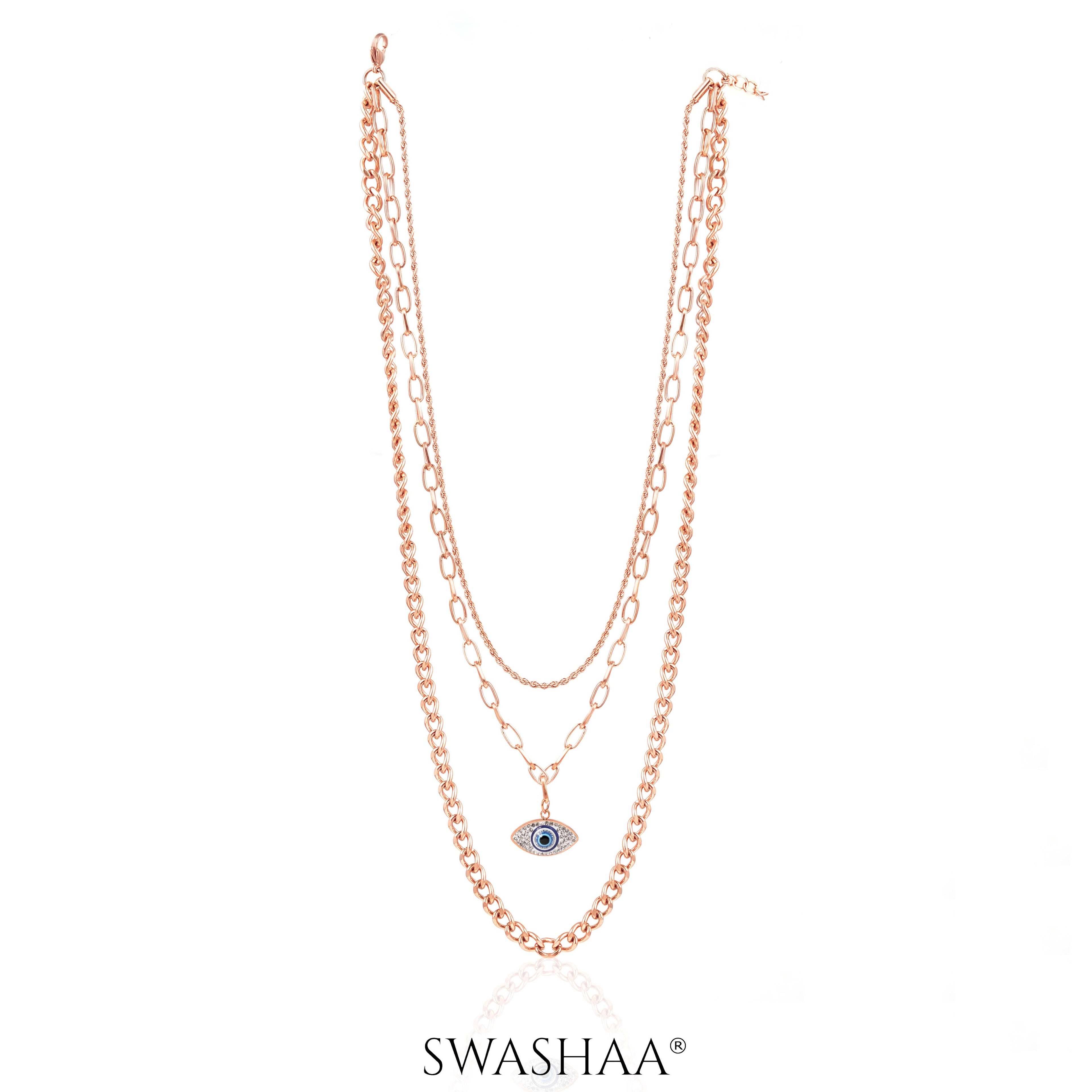 Sydney Rosegold Plated Necklace - Swashaa