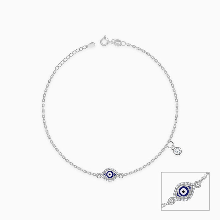 Silver Azure Guardian Anklet