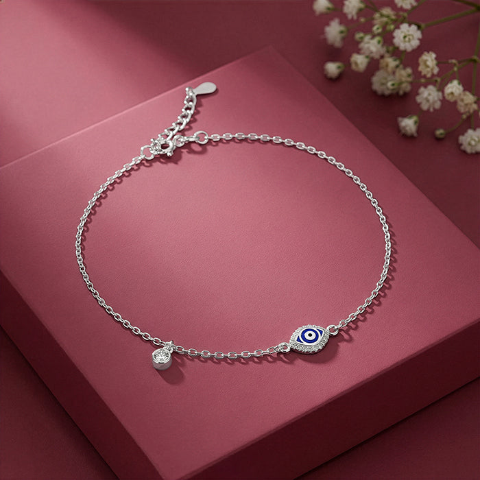 Silver Azure Guardian Anklet
