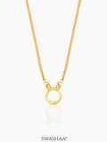 Vangie Eternal Ring Charm Amulate Box 18K Gold Plated Chain Pendant Necklace