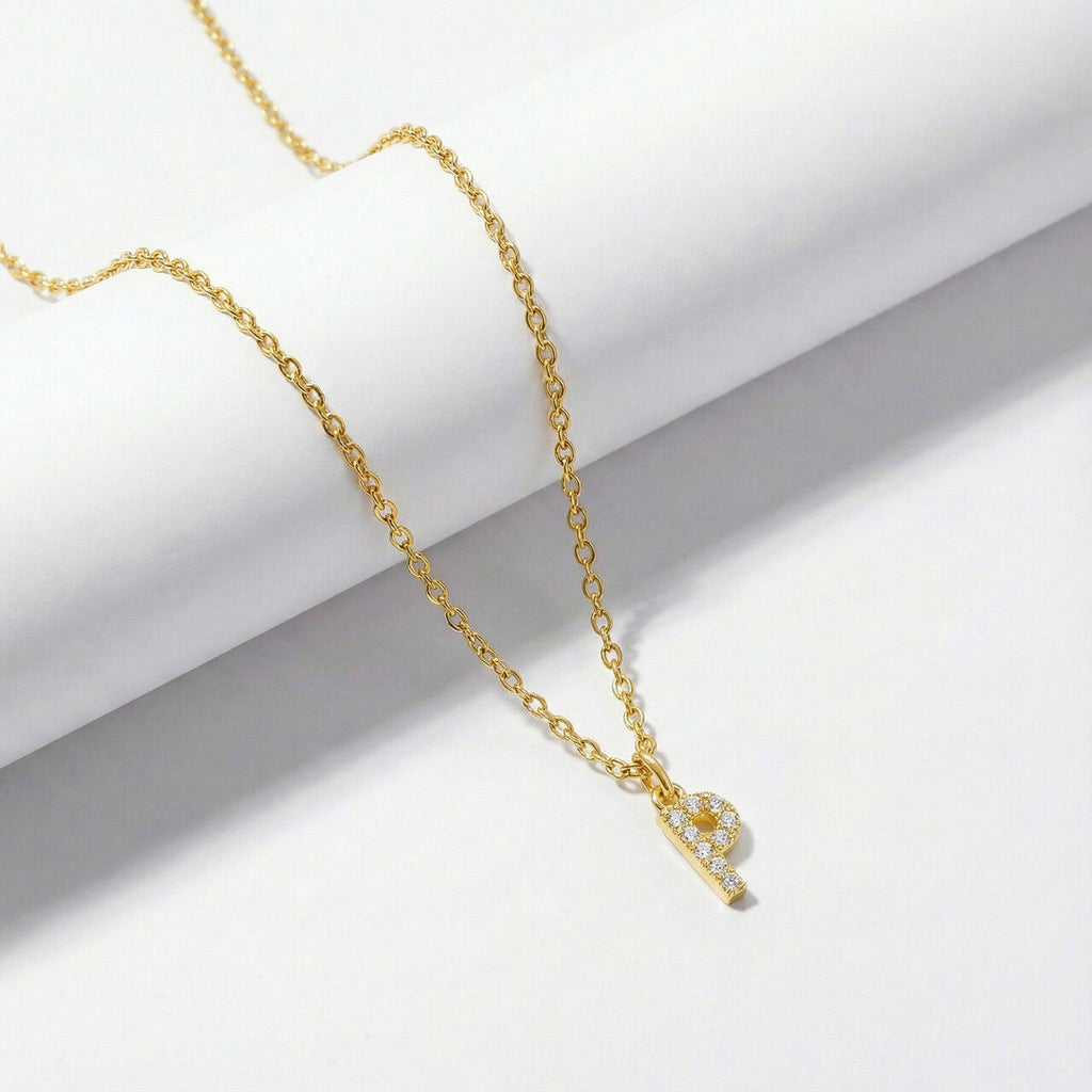 Studded Initial Necklace