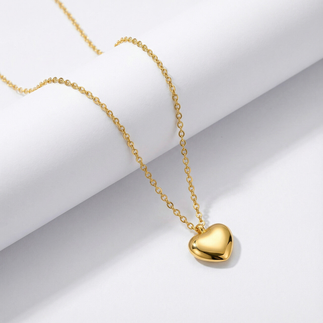 Golden Matte Heart Pendant