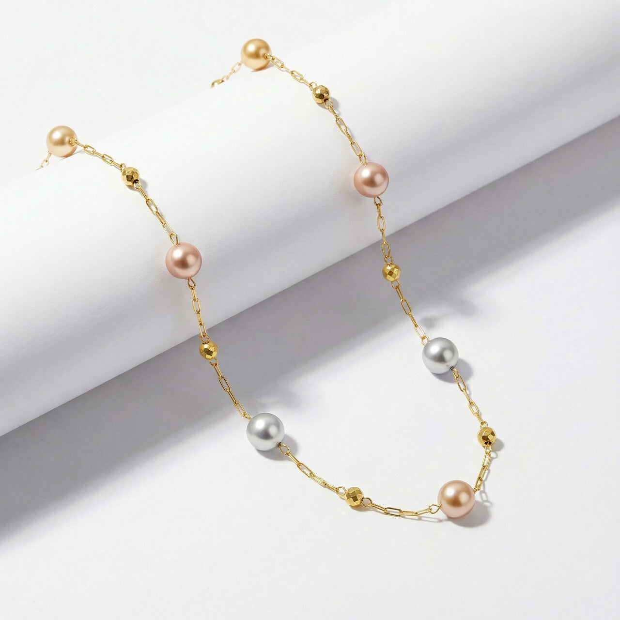 Beaded Dot Station Necklace