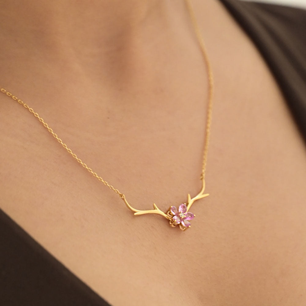 Cherry Flower Necklace