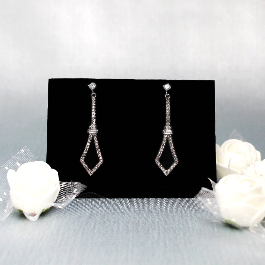 Silver Spear Dangler Earrings