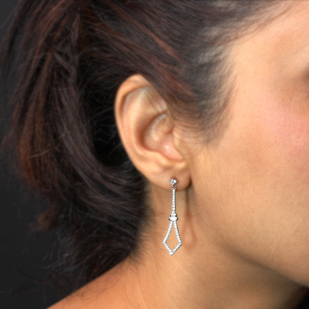 Silver Spear Dangler Earrings