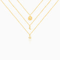 Anushka Sharma Golden Layered Constellation Charm Necklace