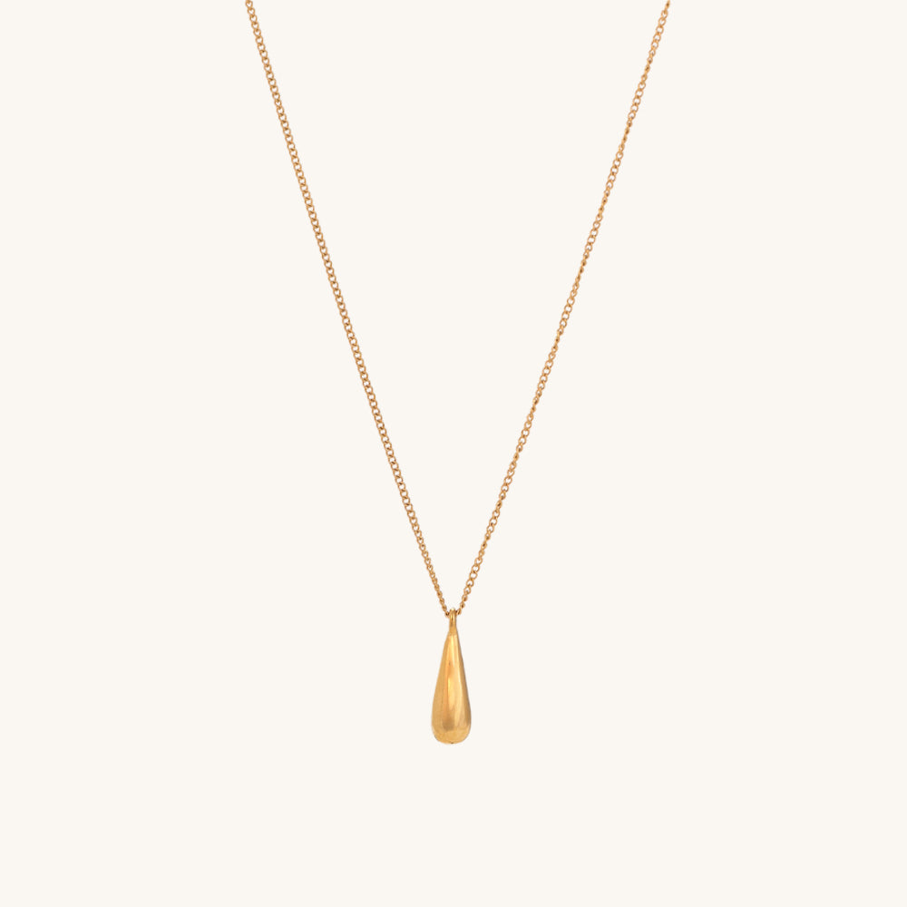 Shop Thin Drop Necklace- 18k Gold Plated Palmonas-2