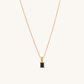 Shop Black Stone Necklace- 18k Gold Plated Palmonas-2
